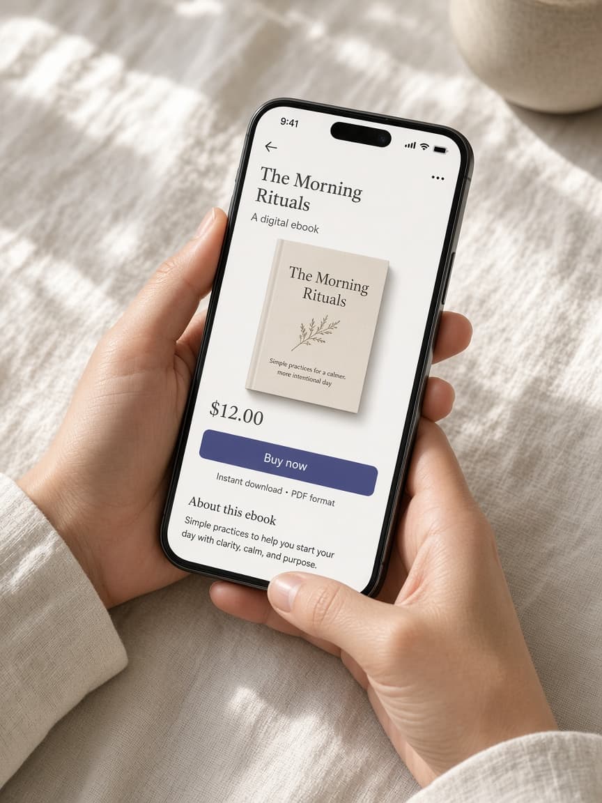 Oferta ebooka na telefonie, gotowa do zakupu